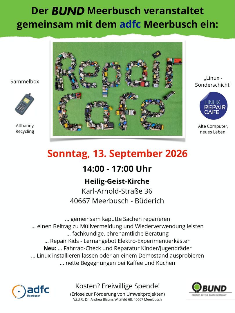 Plakat Repair Café 13.09.2026